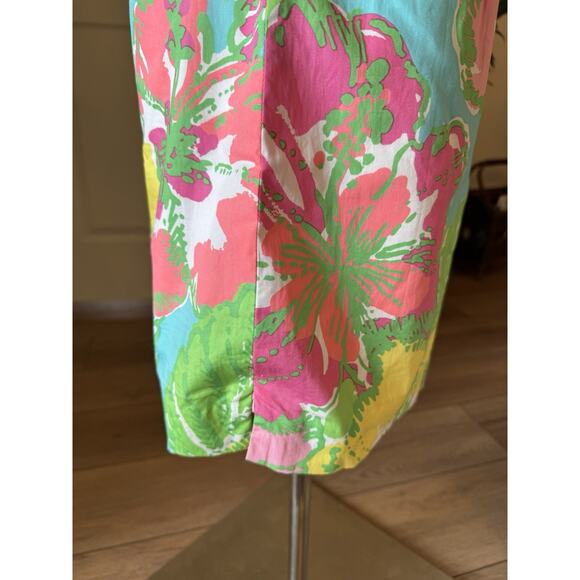 Lilly Pulitzer DELIA Shift Dress SHORELY BLUE Big Flirt Pink Green Blue 00 READ - Picture 12 of 16